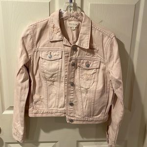 Light pink distressed jean jacket - PacSun - Medium